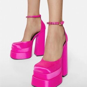 Stylish Pink Platform Heels